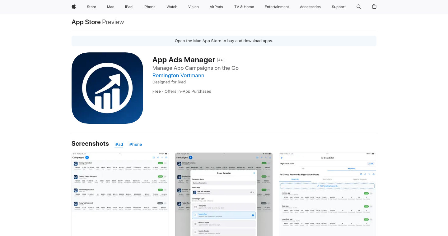 App Ads Manager: Mobile-First Apple Search Ads Management