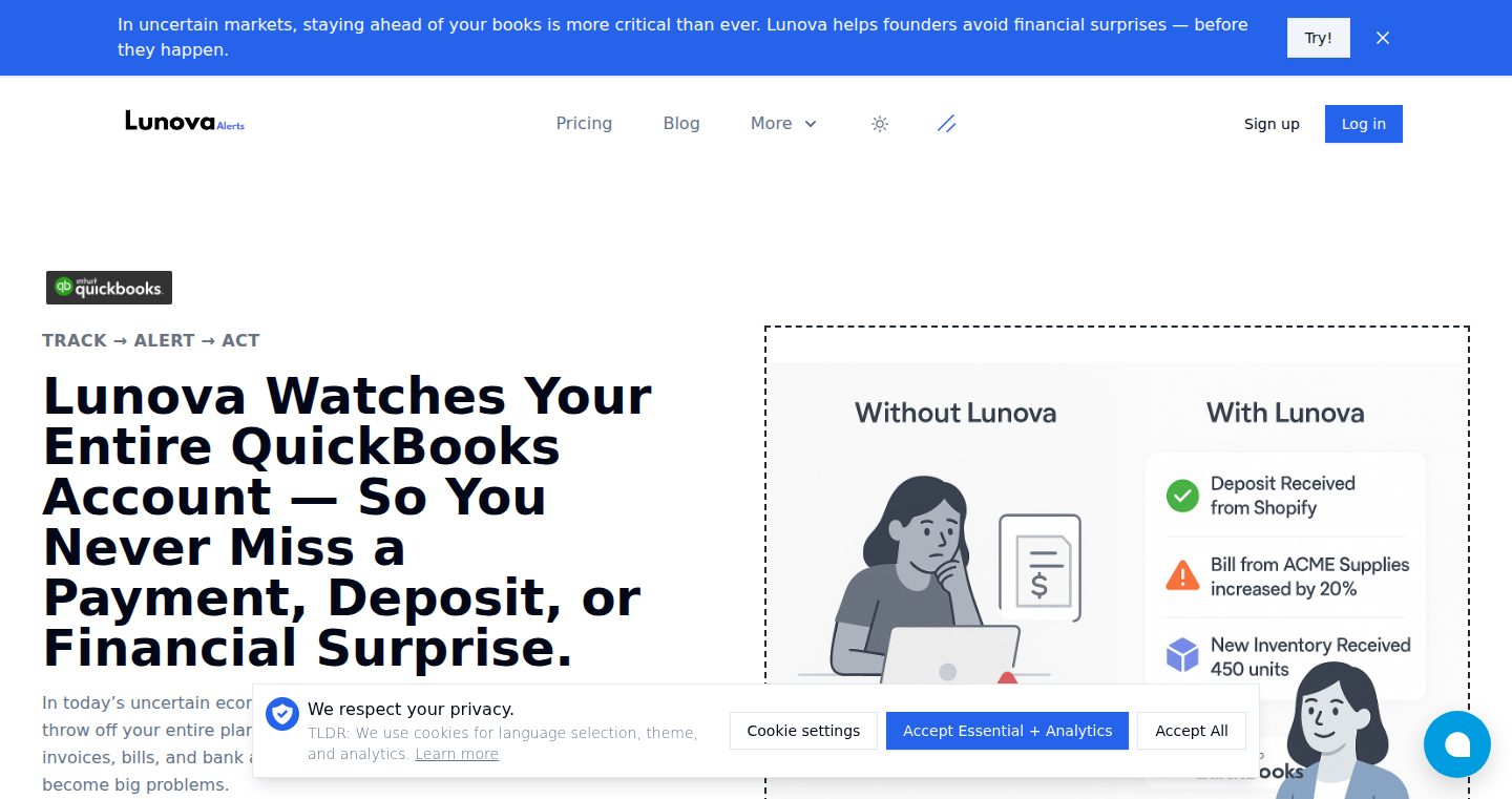 Lunova: QuickBooks Event-Driven Alerting