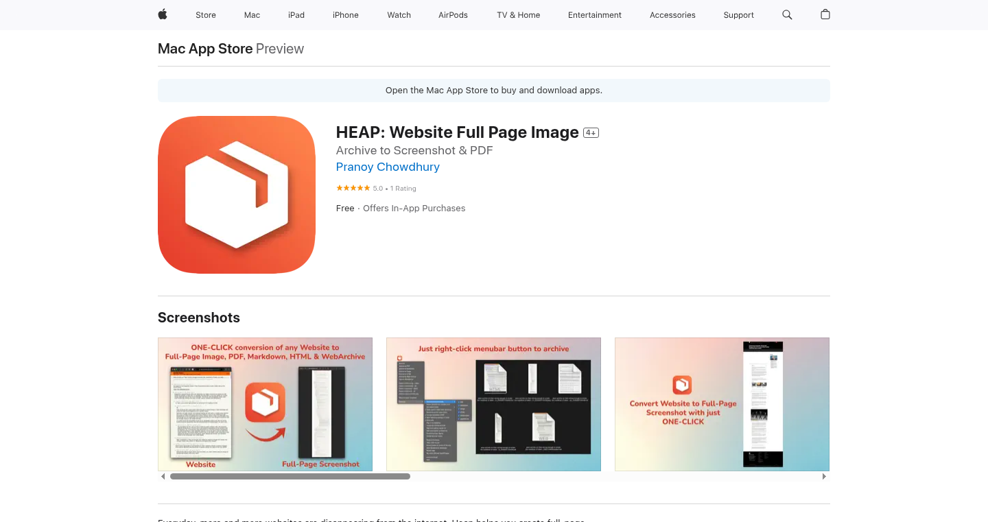Heap: 一键网页离线存档大师