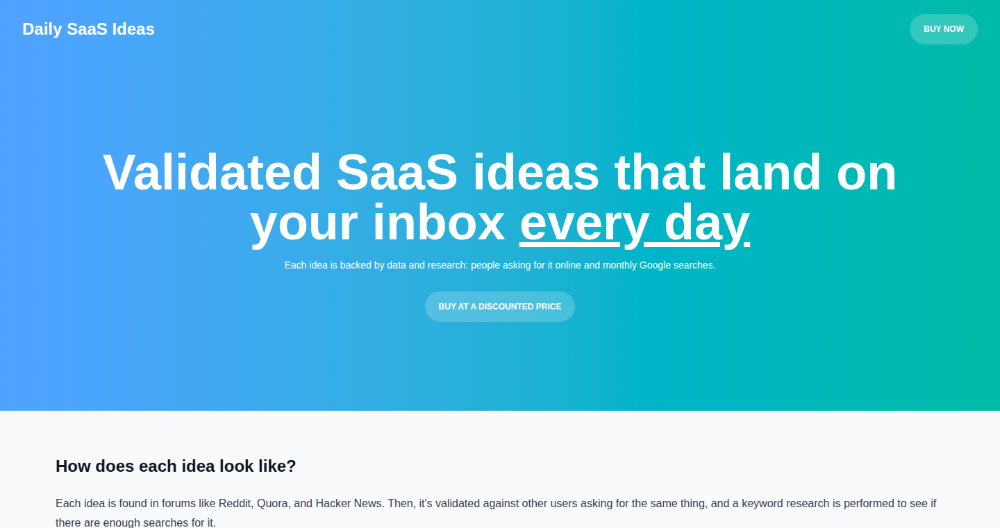 SaaS idea 探测器