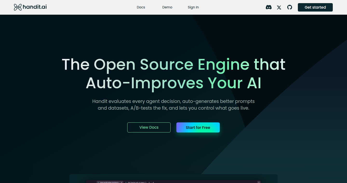 Self-Improving AI Agent Engine