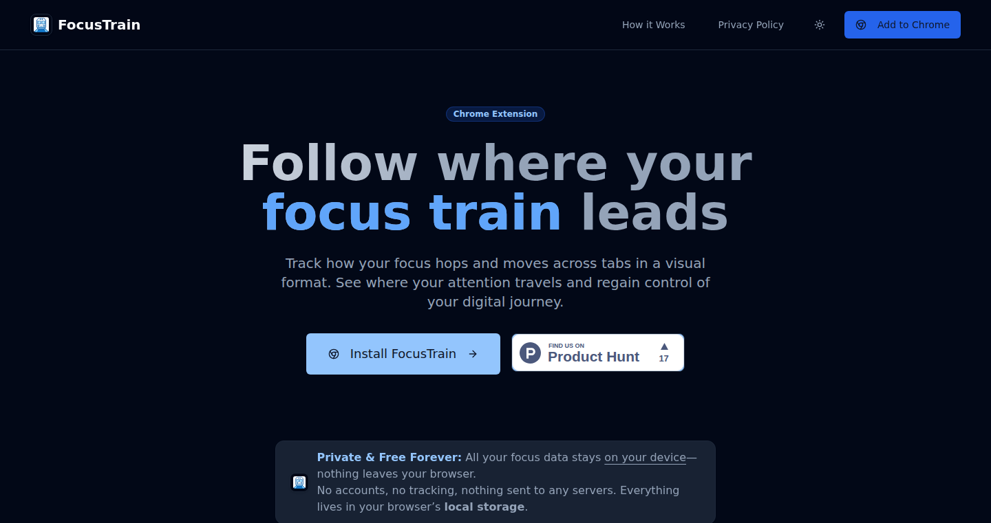 FocusTrain: Tab Hopper's Guide to Concentration