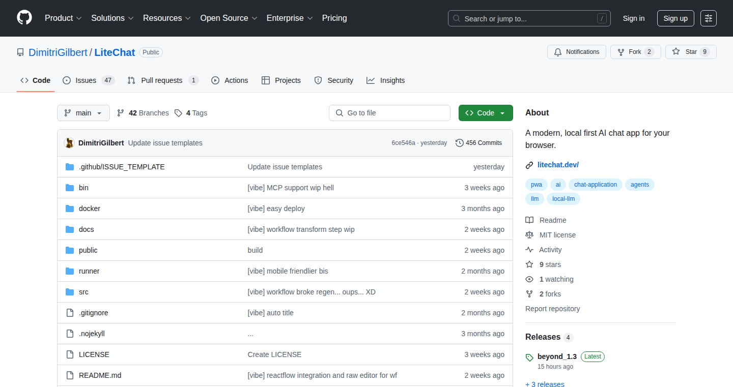 LiteChat: Browser-Based AI Chat with Git Integration