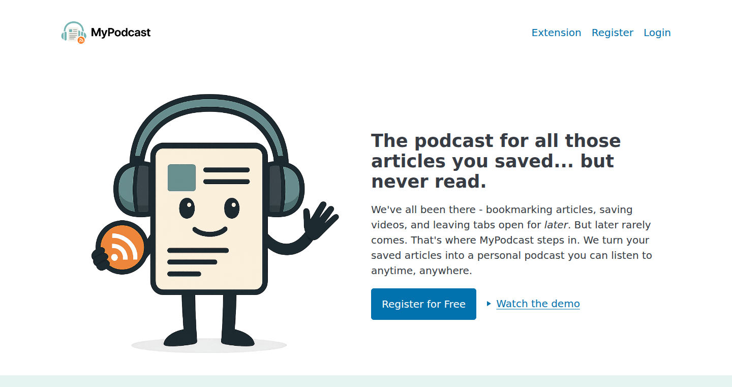 MyPodcast: Content-to-Audio Converter