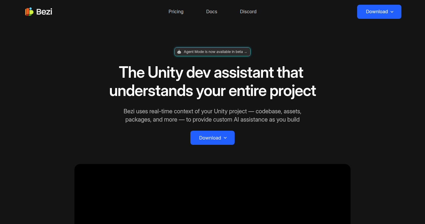 Bezi: The AI-Powered Unity Game Development Assistant