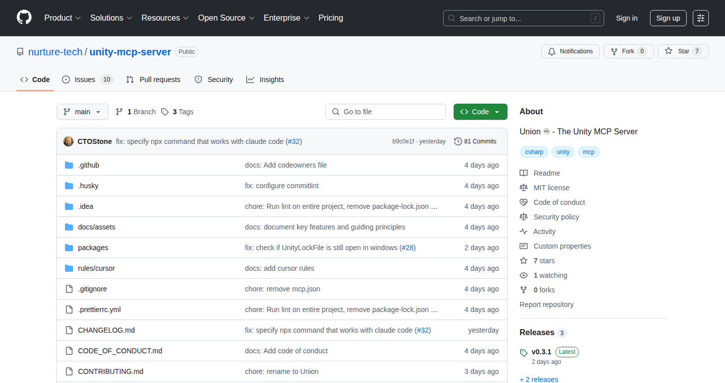 Union: A Lightweight Unity Multi-Client Protocol Server
