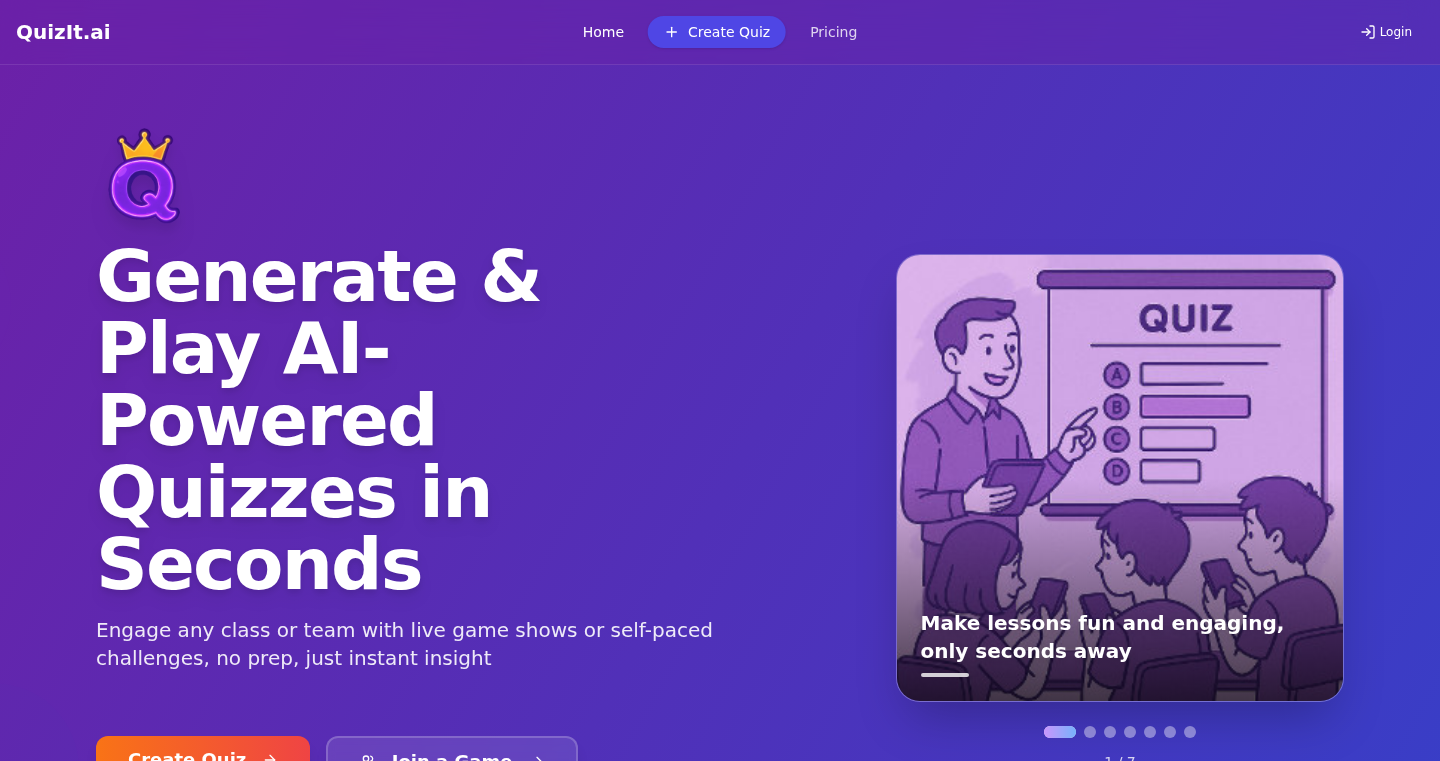 QuizIt: AI-Powered Instant Quiz Generator