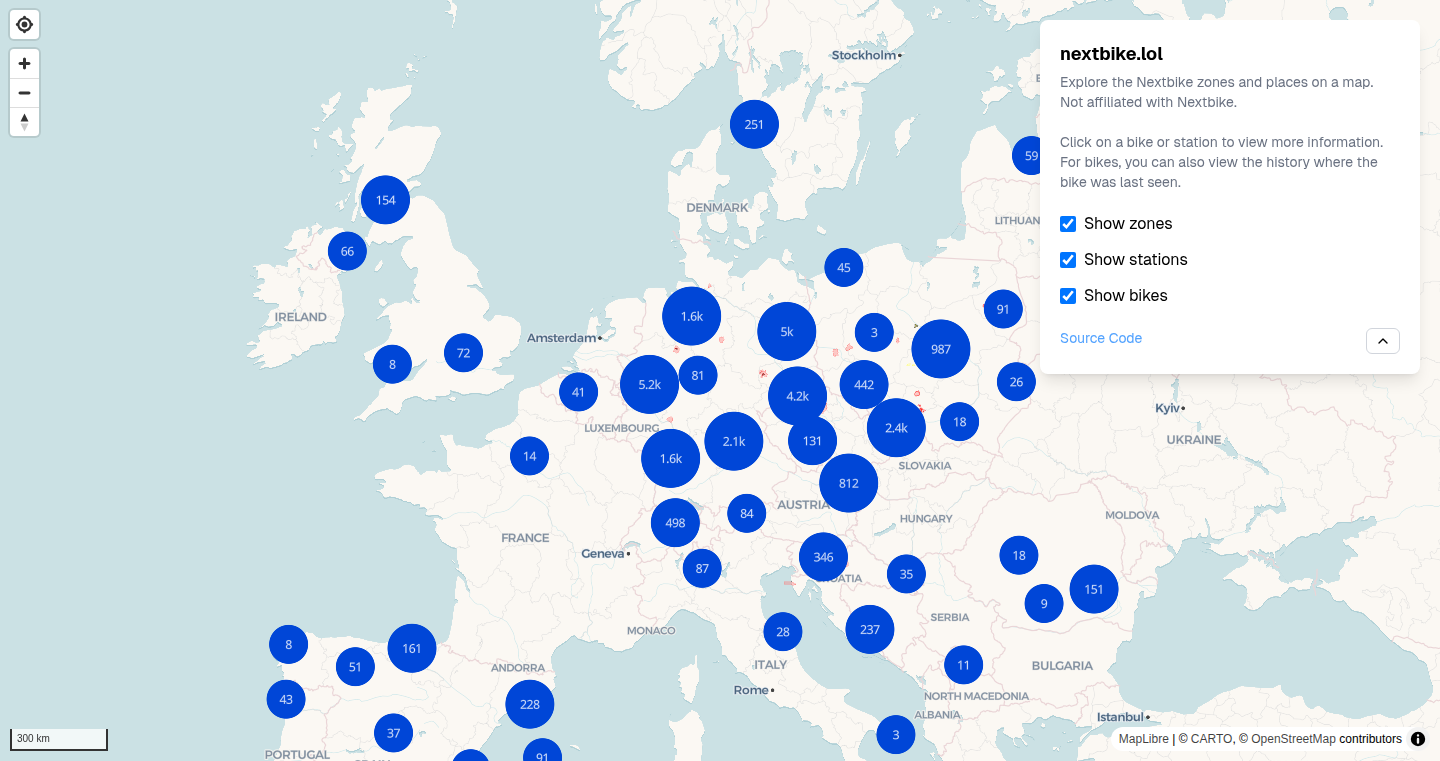 Nextbike.lol - A Real-Time European Bike Tracker