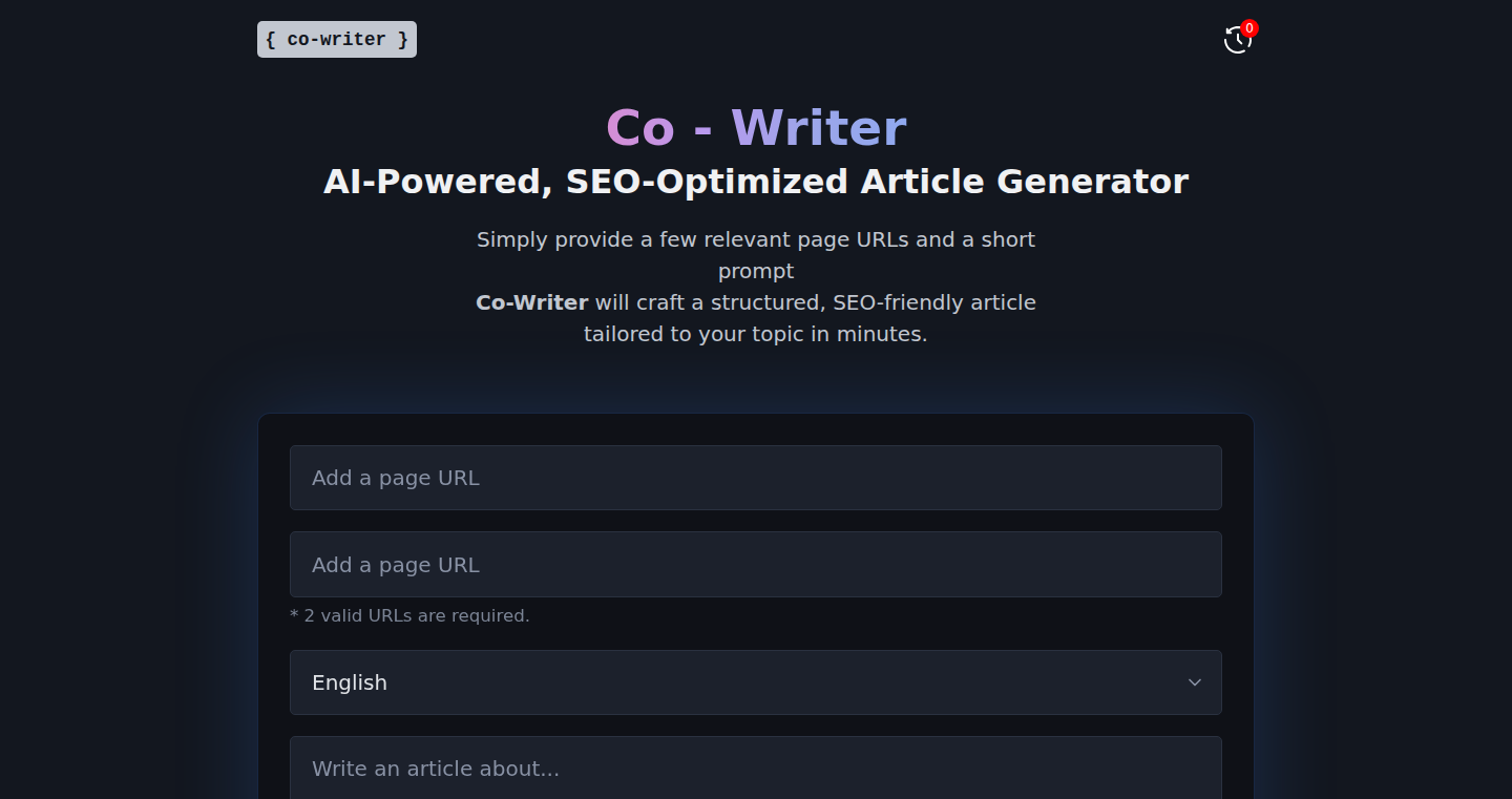 Co-Writer: AIを活用したSEO最適化記事生成ツール