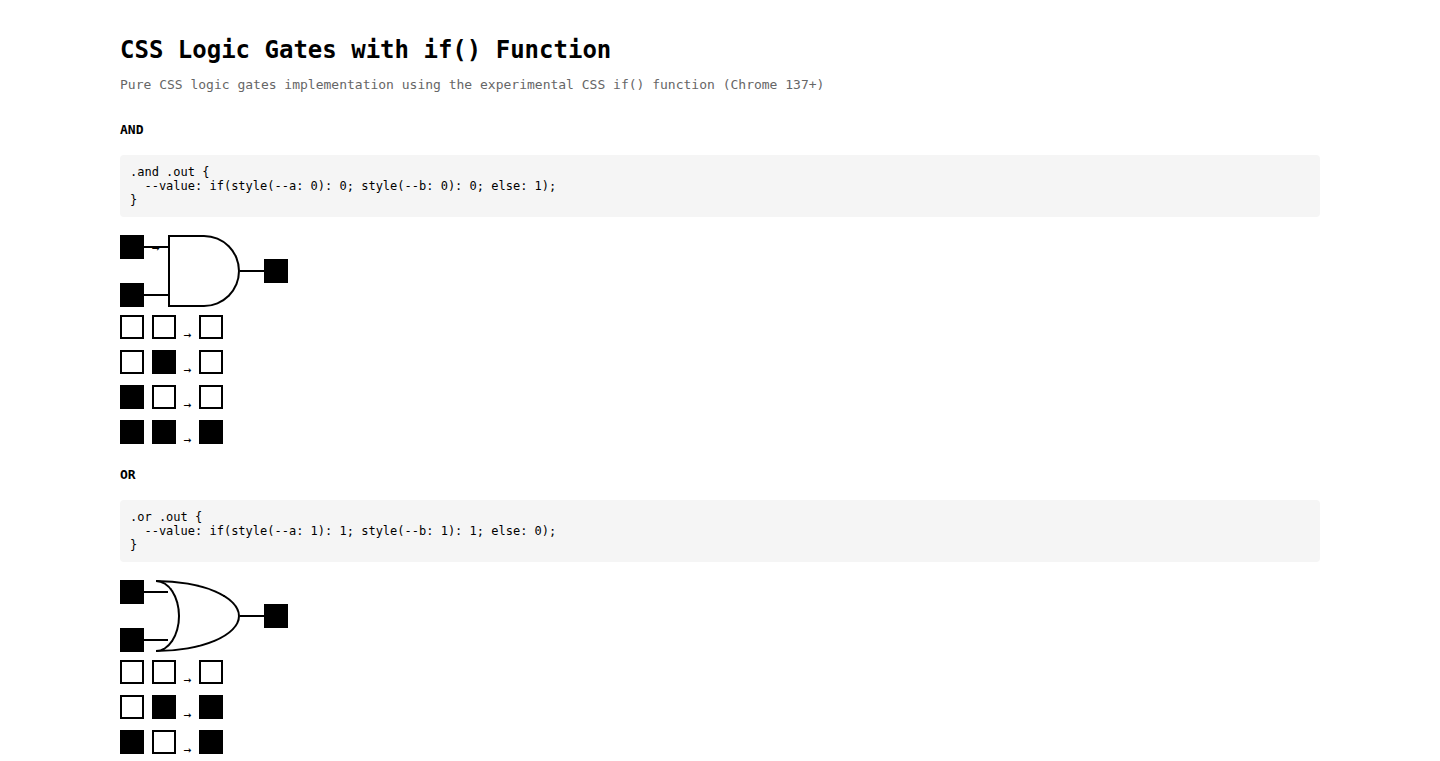 CSS 論理ゲート:CSS の if() 関数で実現する