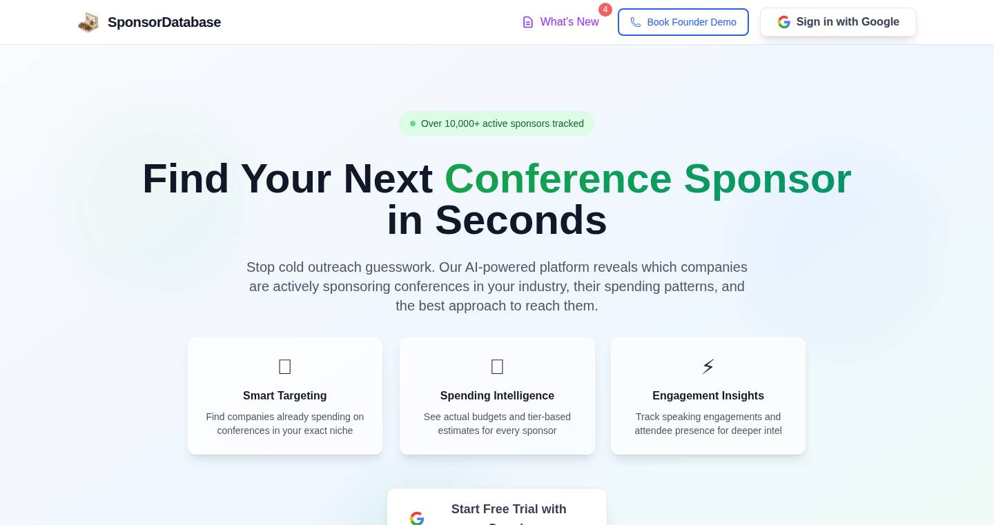 ConferenceDatabase: 找到任何技术活动的赞助商