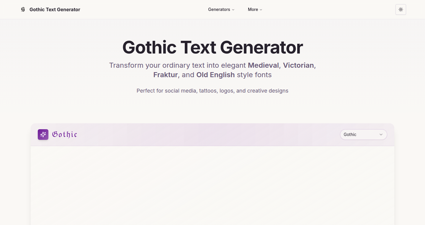 GothicTextify:哥特风格文本生成器