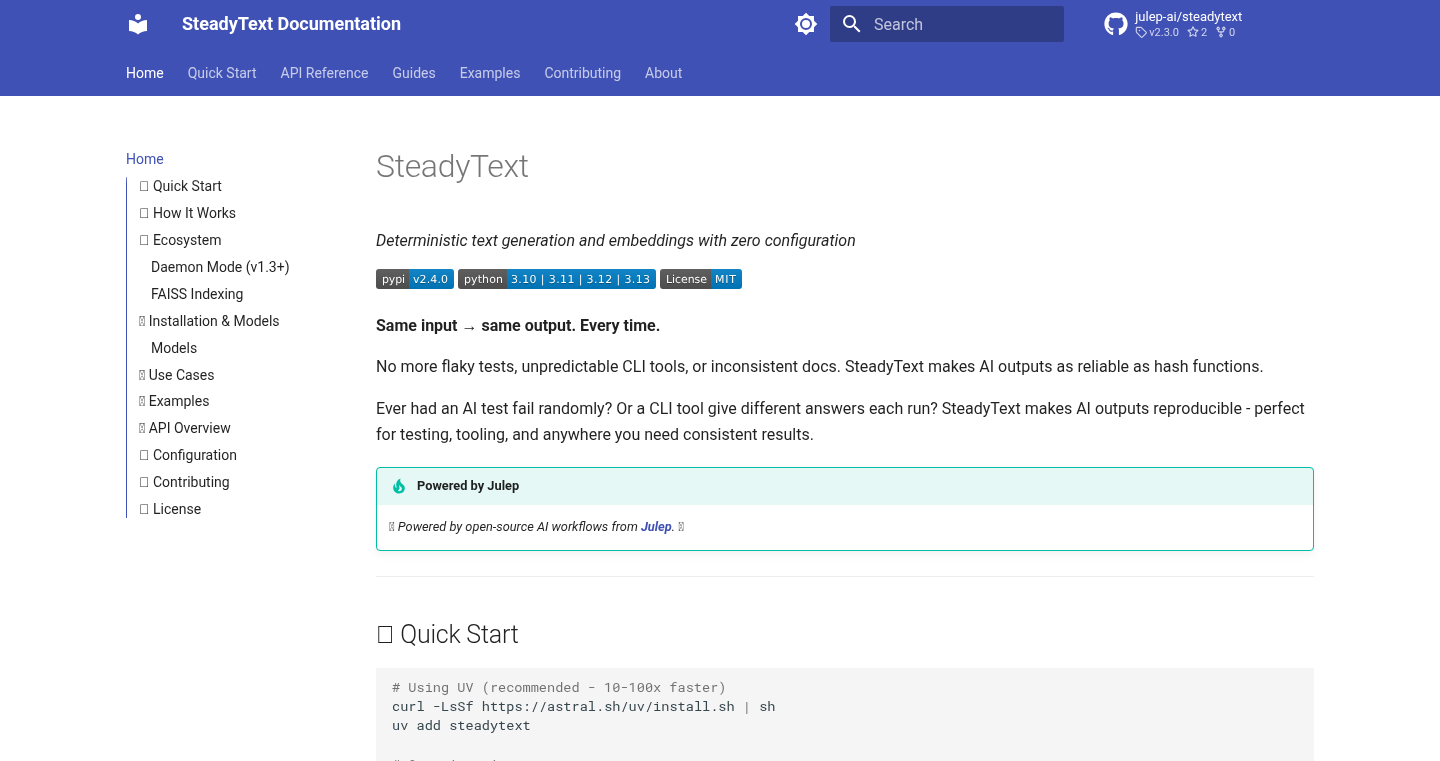 SteadyText:让AI输出像手表一样精准