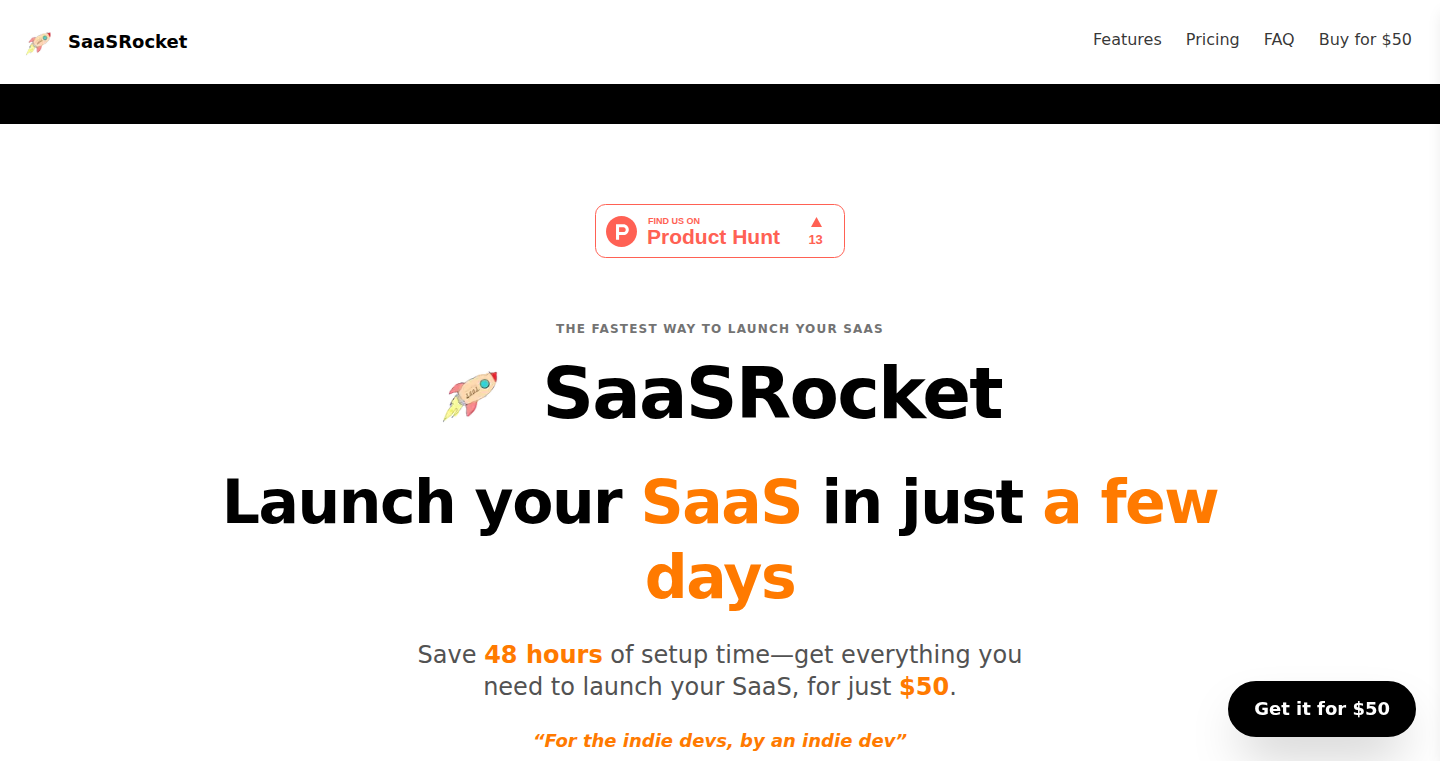 SaaSRocket - SaaSアプリケーション開発爆速スターターキット