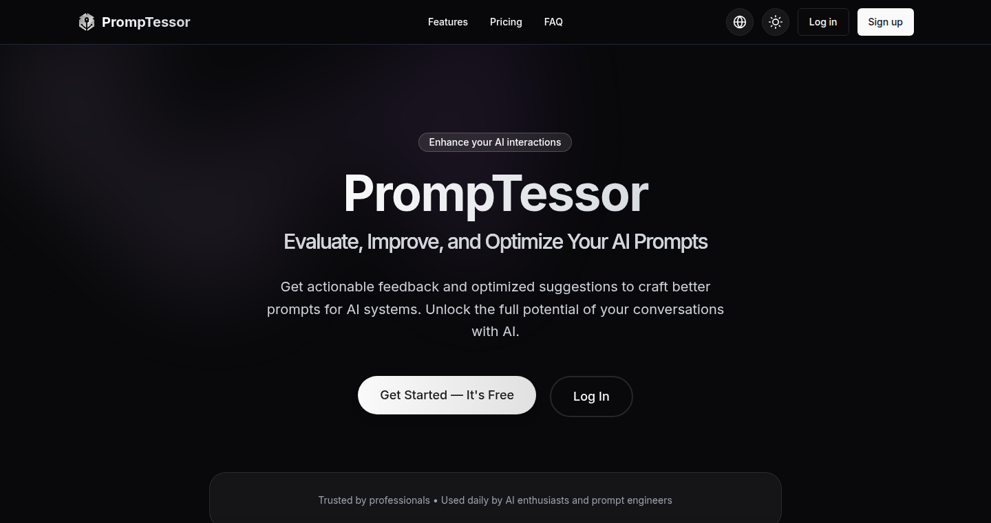 PrompTessor: AIプロンプト最適化ツール