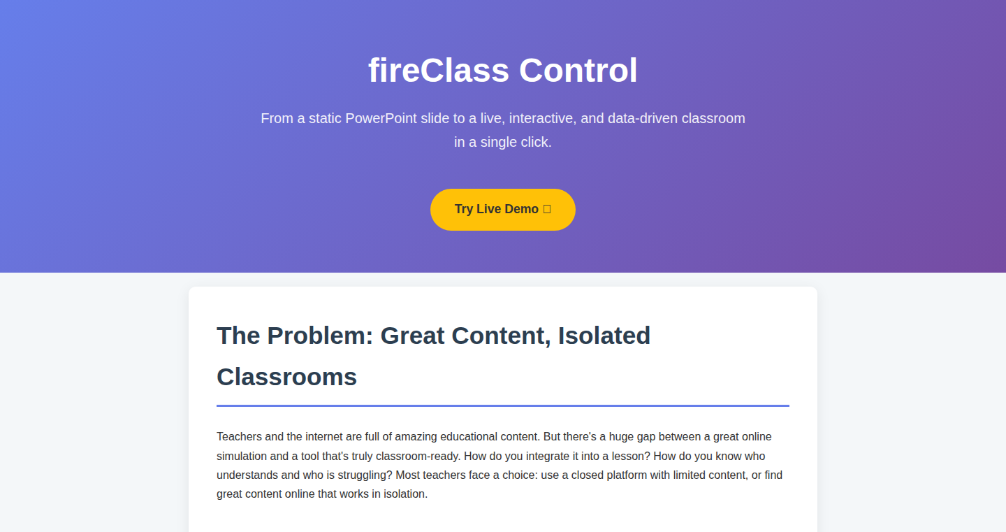 FireClass: ウェブ教育コンテンツを教室に届ける魔法