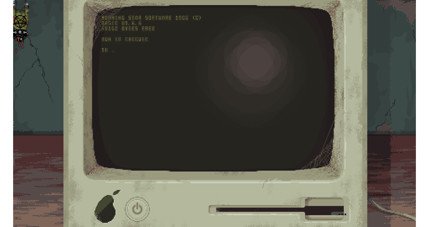 ゲーム内BASICインタプリタ搭載Apple風コンピュータ