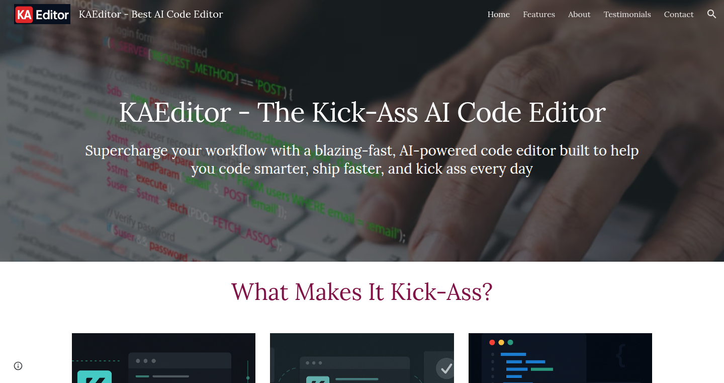 KAEditor - 人工知能を活用したスマートコードエディター