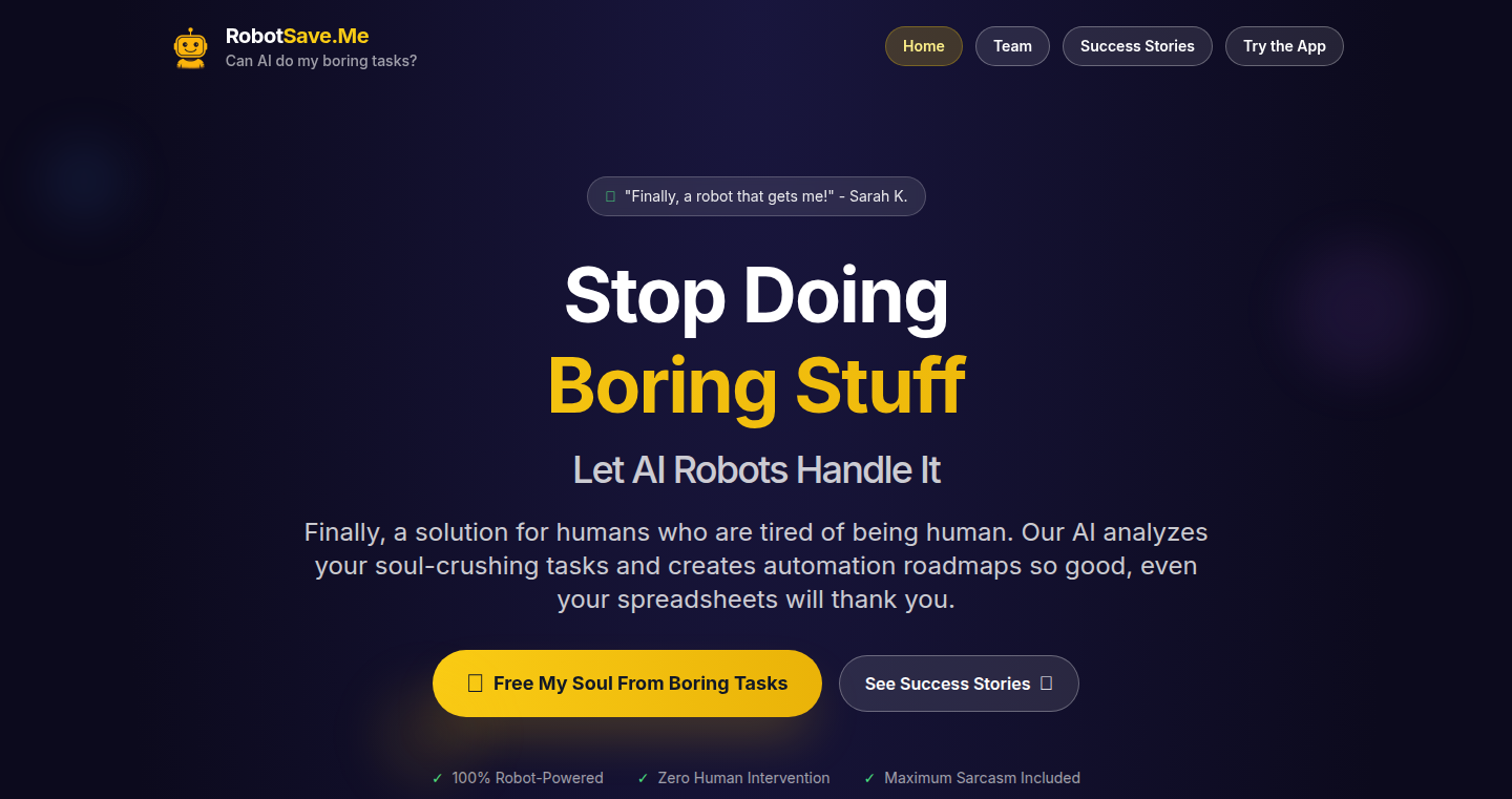 ロボットセーブ.me:AI風プロダクティビティツール