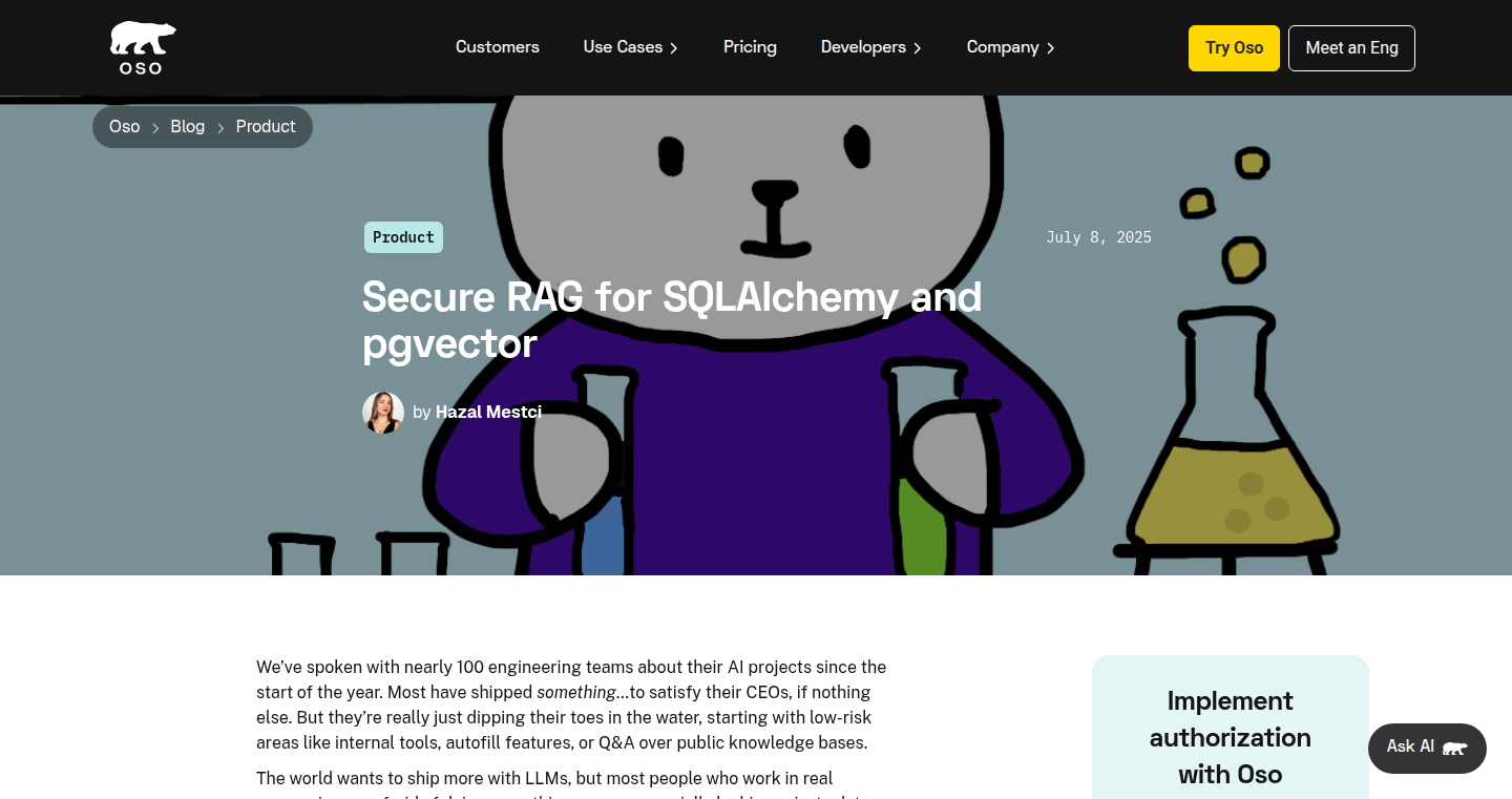 Oso SQLAlchemy インテグレーション:SQLAlchemy のための集中認可レイヤー