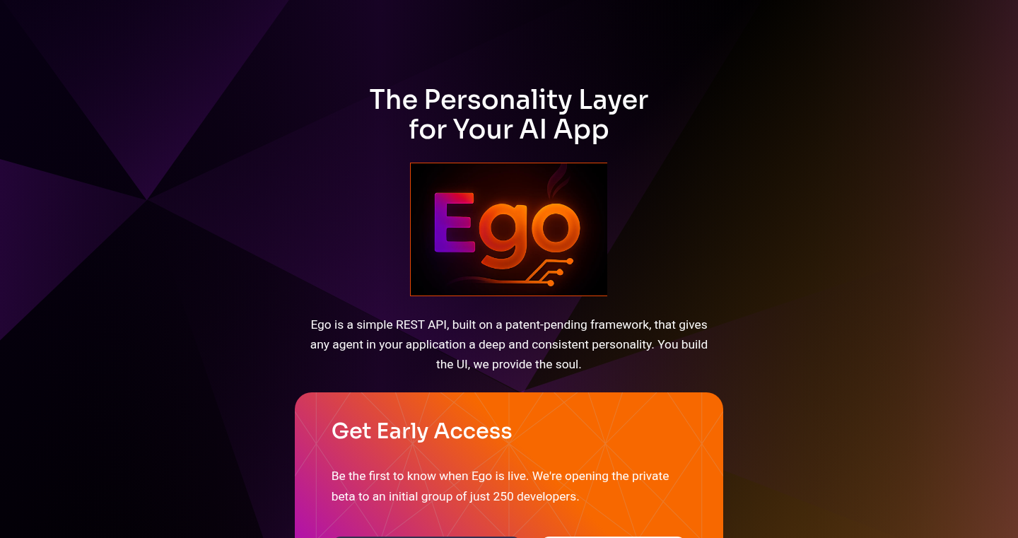 Ego - 状態を持つAIペルソナのためのPaaS API