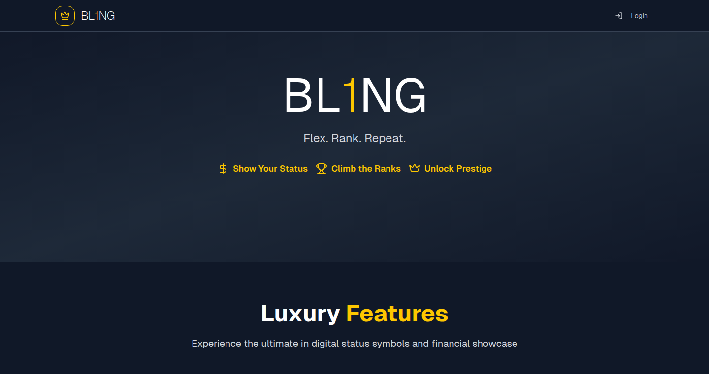 BL1NG - 炫耀消费金额的无用平台