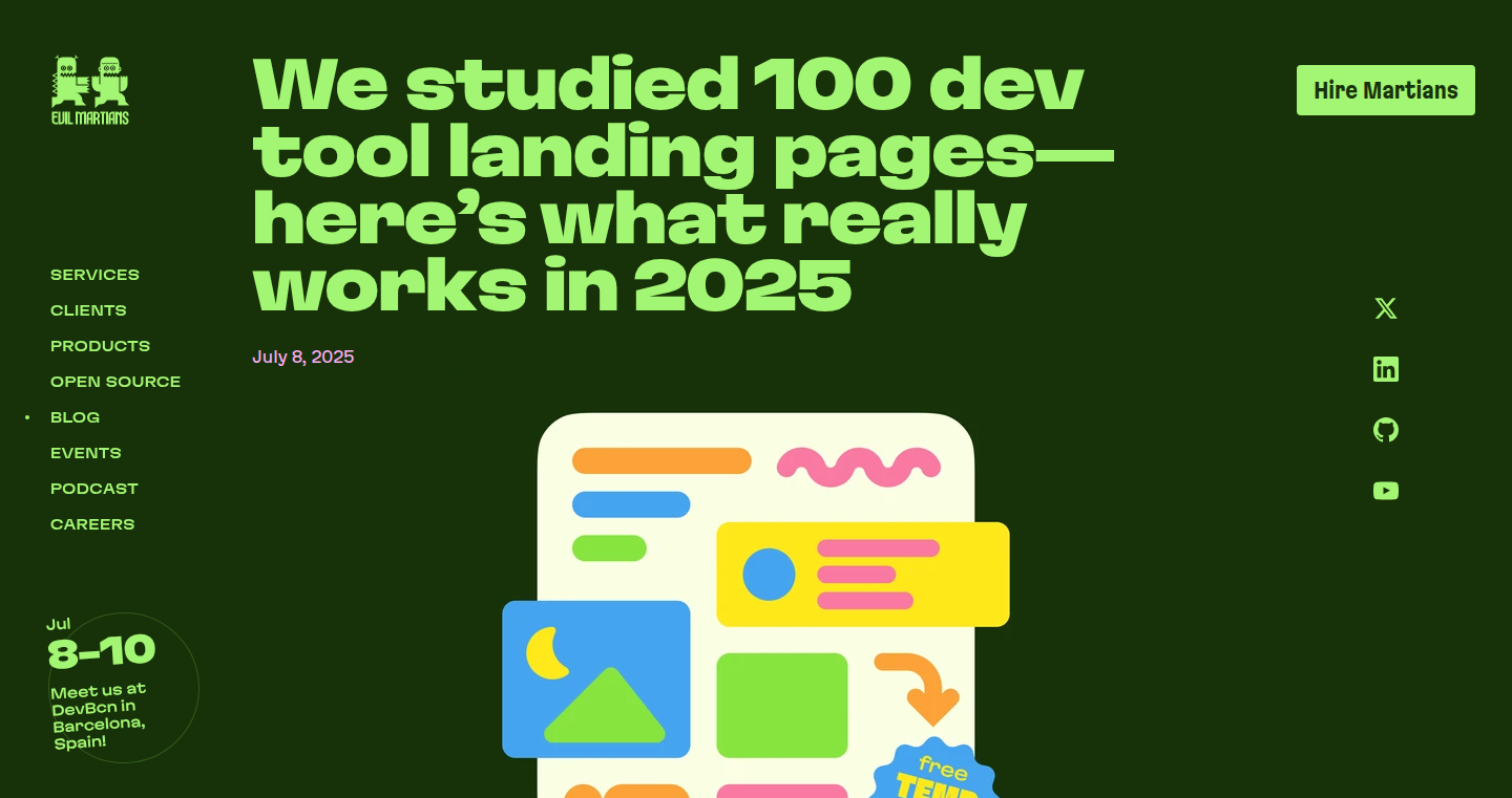 100個のDevtoolランディングページ逆エンジニアリング分析