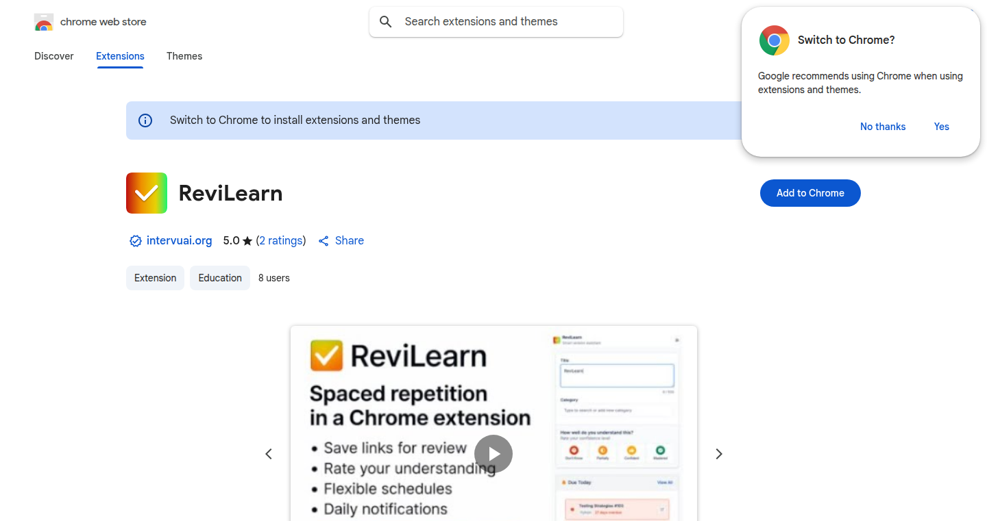ReviLearn:オンライン学習内容を記憶に定着させるためのChrome拡張機能