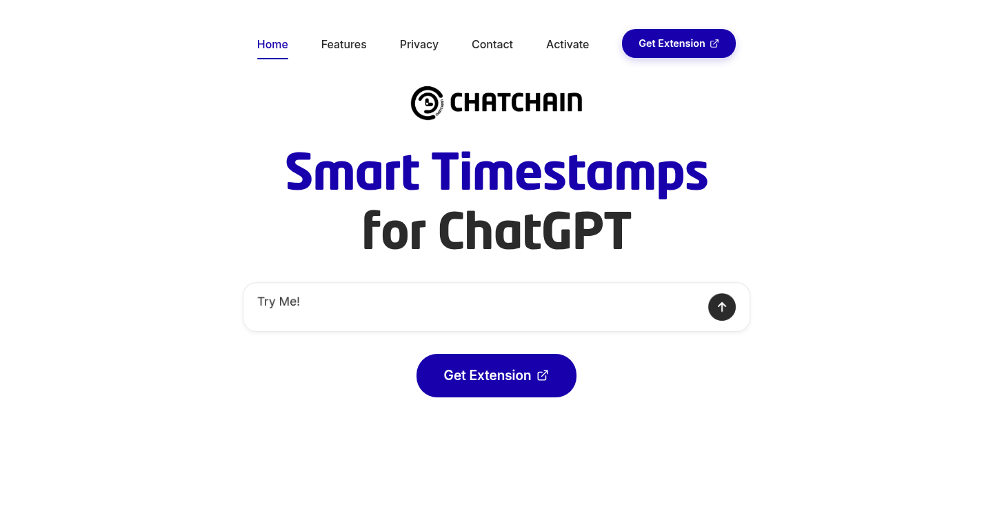 ChatChain - ChatGPT用タイムスタンプ自動付与拡張機能