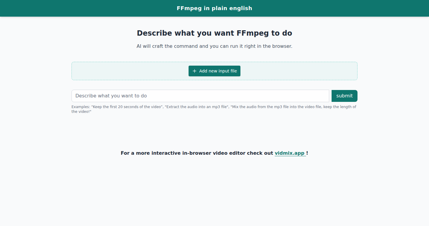 FFmpeg 言語化コンバーター