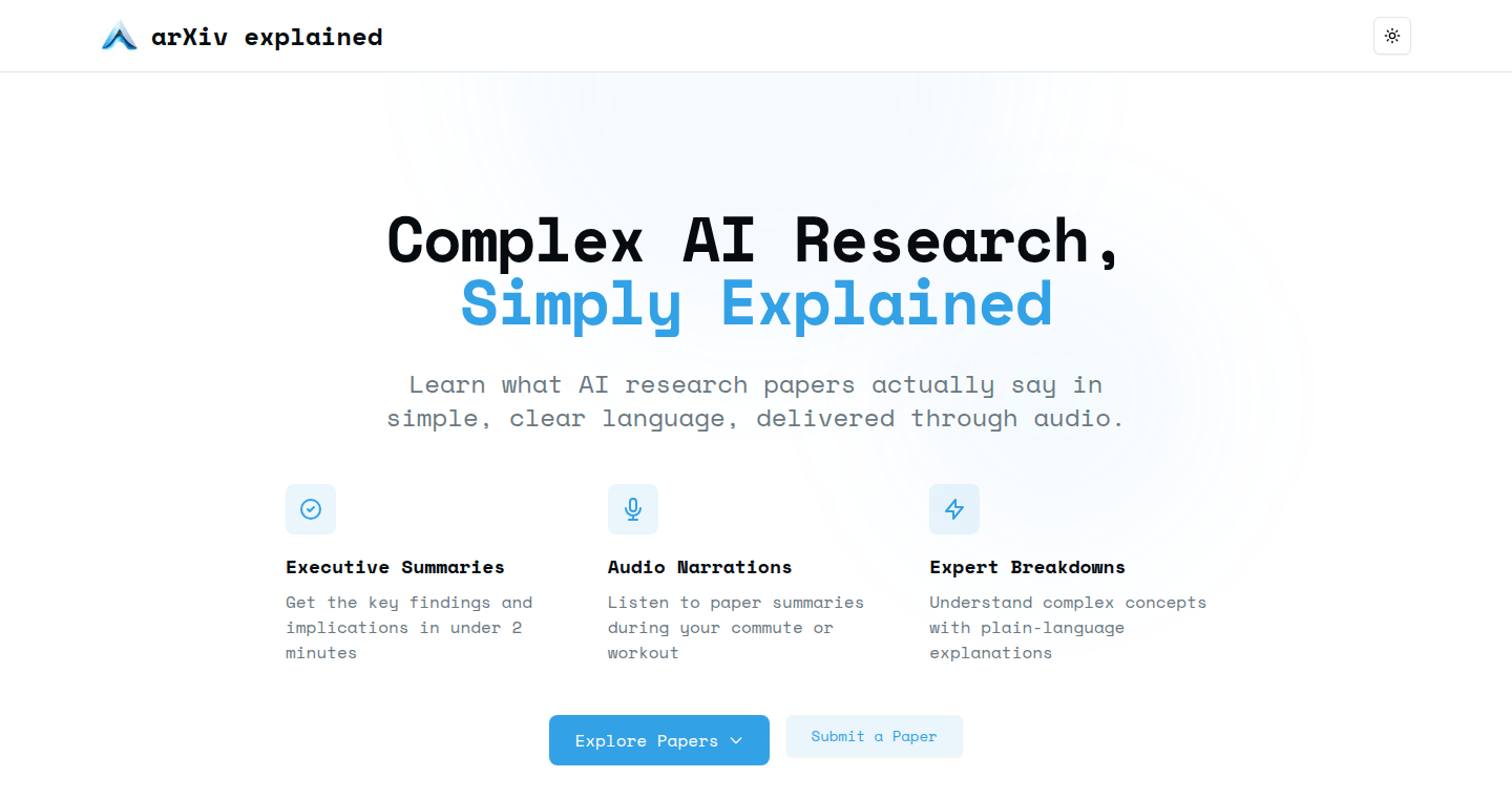 ArXiv Explained: 最新AI論文を分かりやすく解説する音声アプリ
