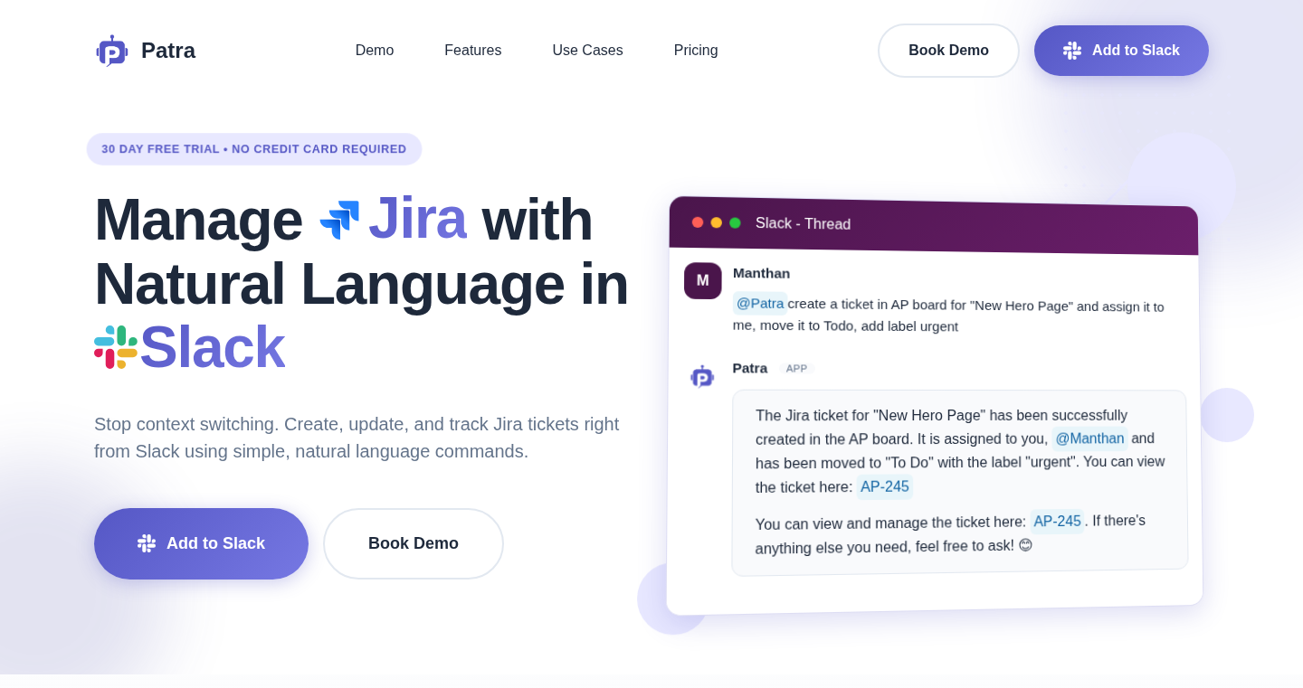 Slack用自然言語Jiraアシスタント
