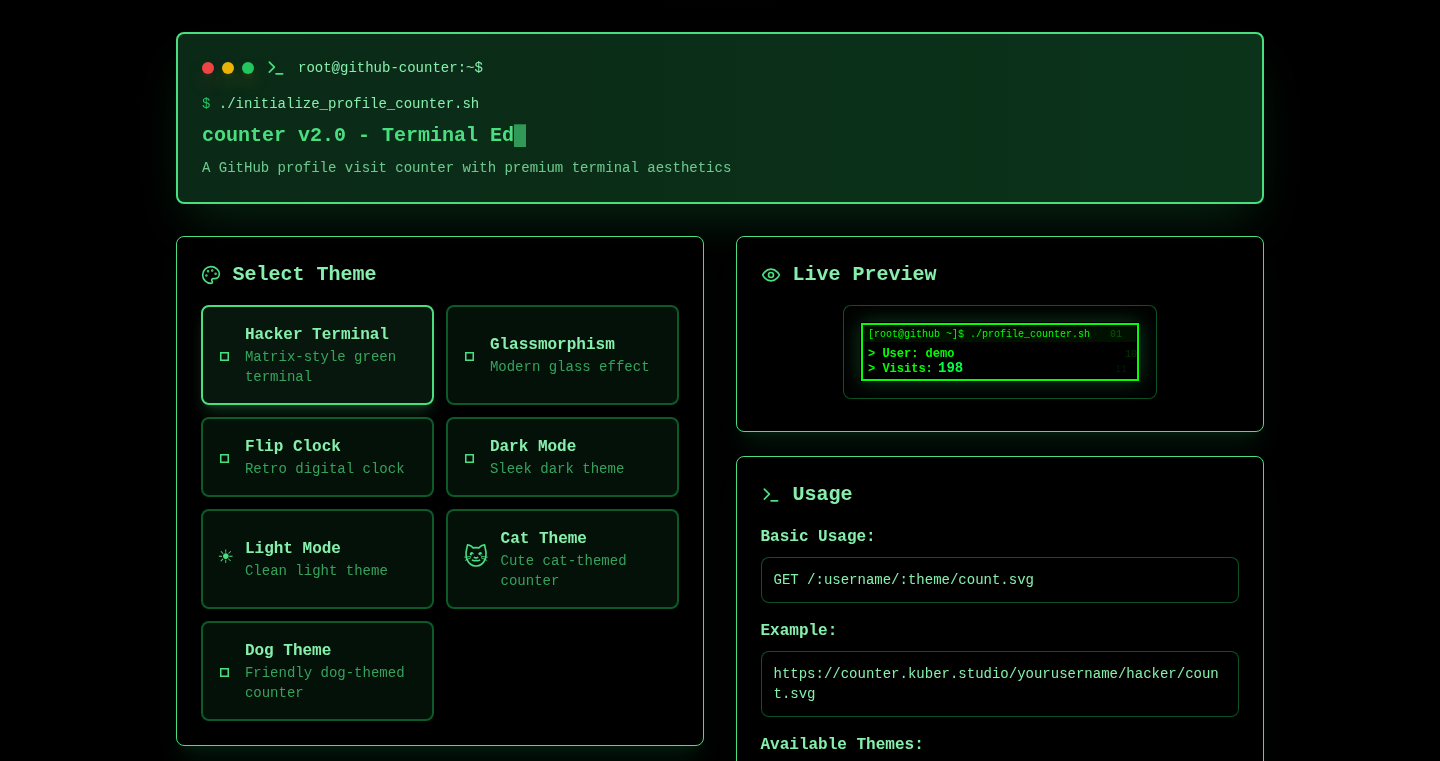 GitHub プロフィール ビューカウンター:不倒神話