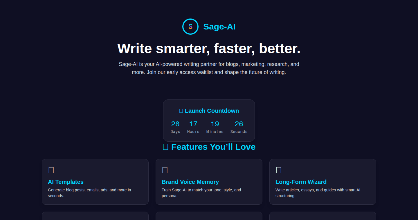 Sage-AI: Adaptive AI Writing Assistant