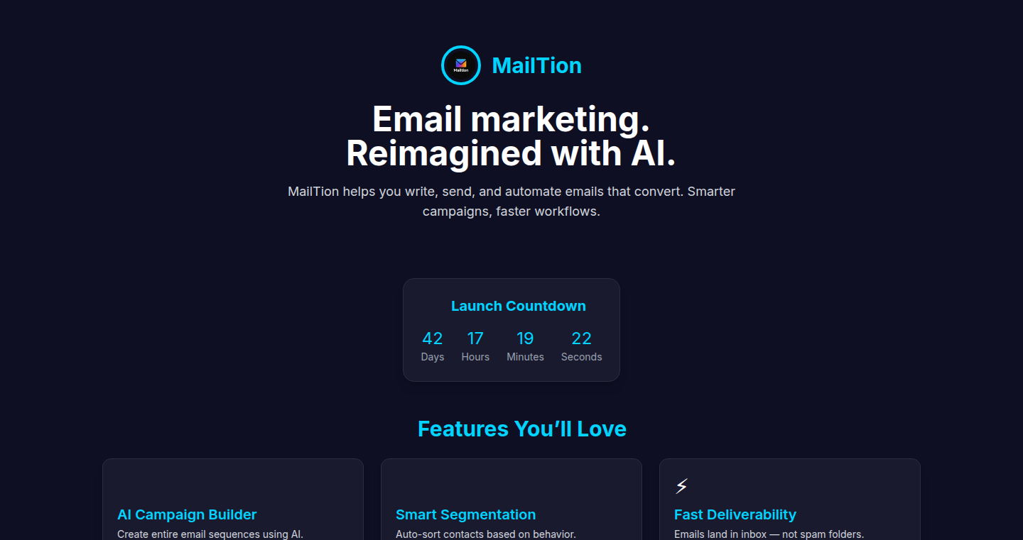 MailTion: AI-Powered Email Marketing Platform