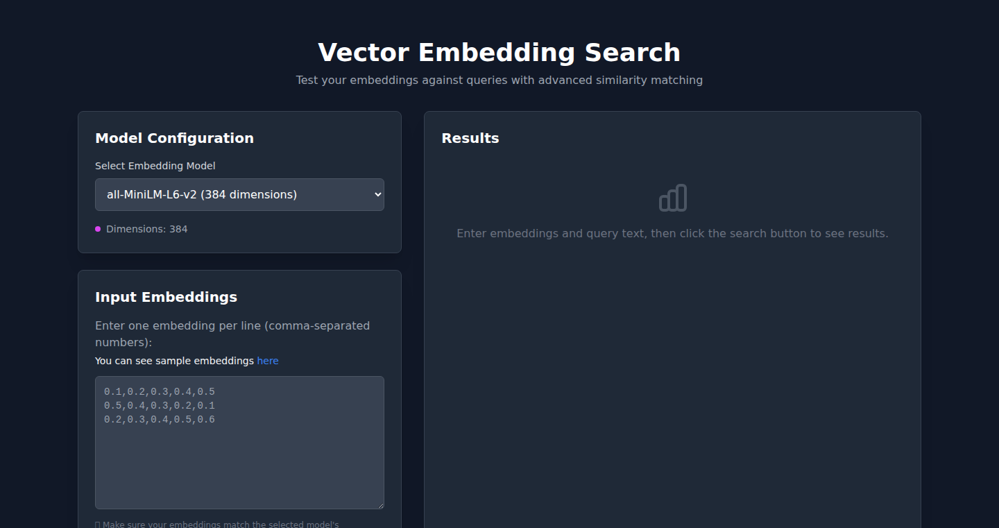 VectorSearchBrowser - Private, Browser-Based Vector Similarity Search