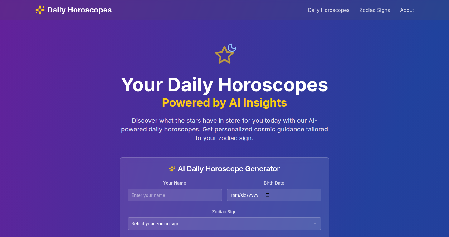 AstroFast: A Lightweight Horoscope Site Powered by Static JSON