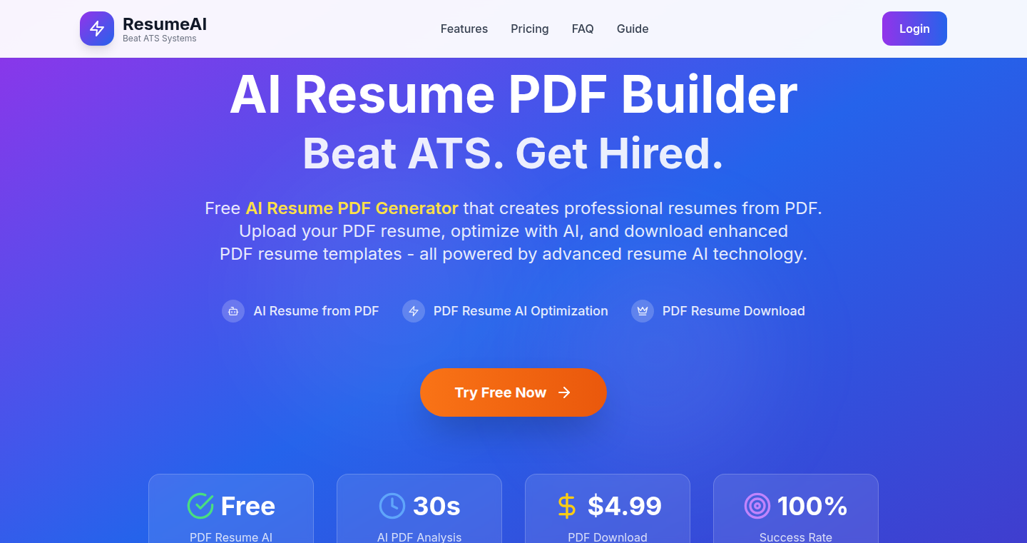PDF Resume AI: ATS Buster