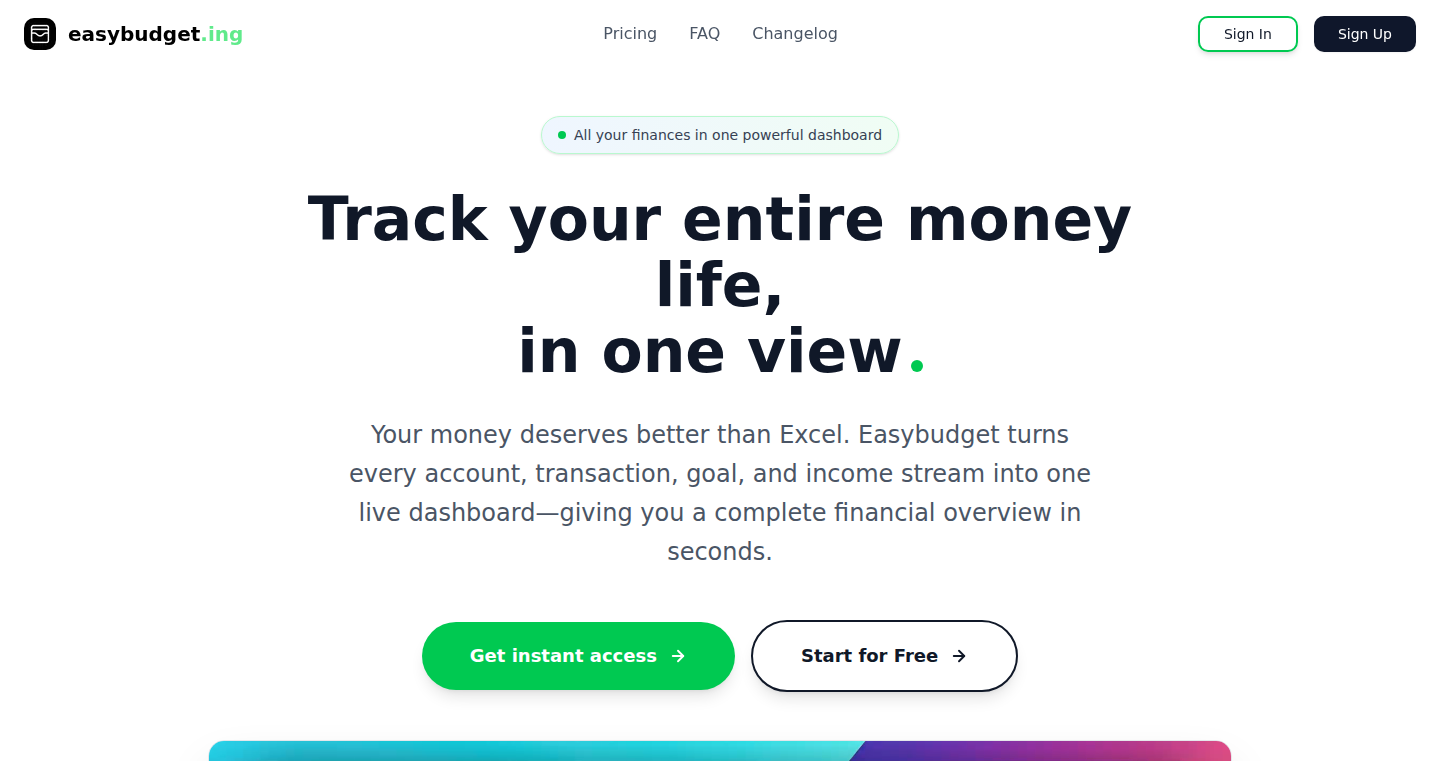 Easybudget: たった一つのビューで、あなたの財務状況を可視化するシンプル予算アプリ