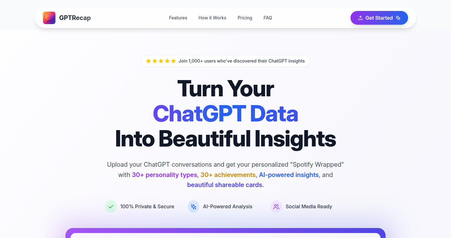 GPTRecap - ChatGPT利用状況をゲーム化するダッシュボード