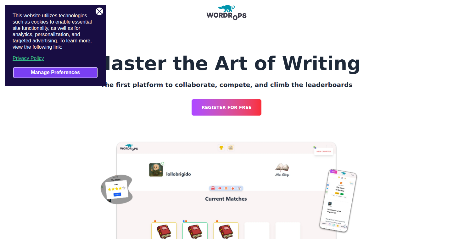 Wordrops: リアルタイムAI採点型共同執筆プラットフォーム