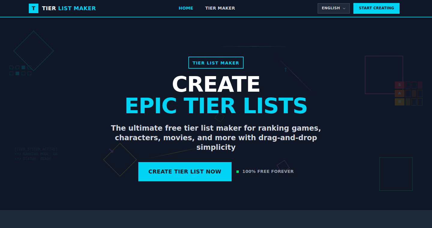 階層リスト作成ツール:あなたのランク付けを簡単にするWebアプリ