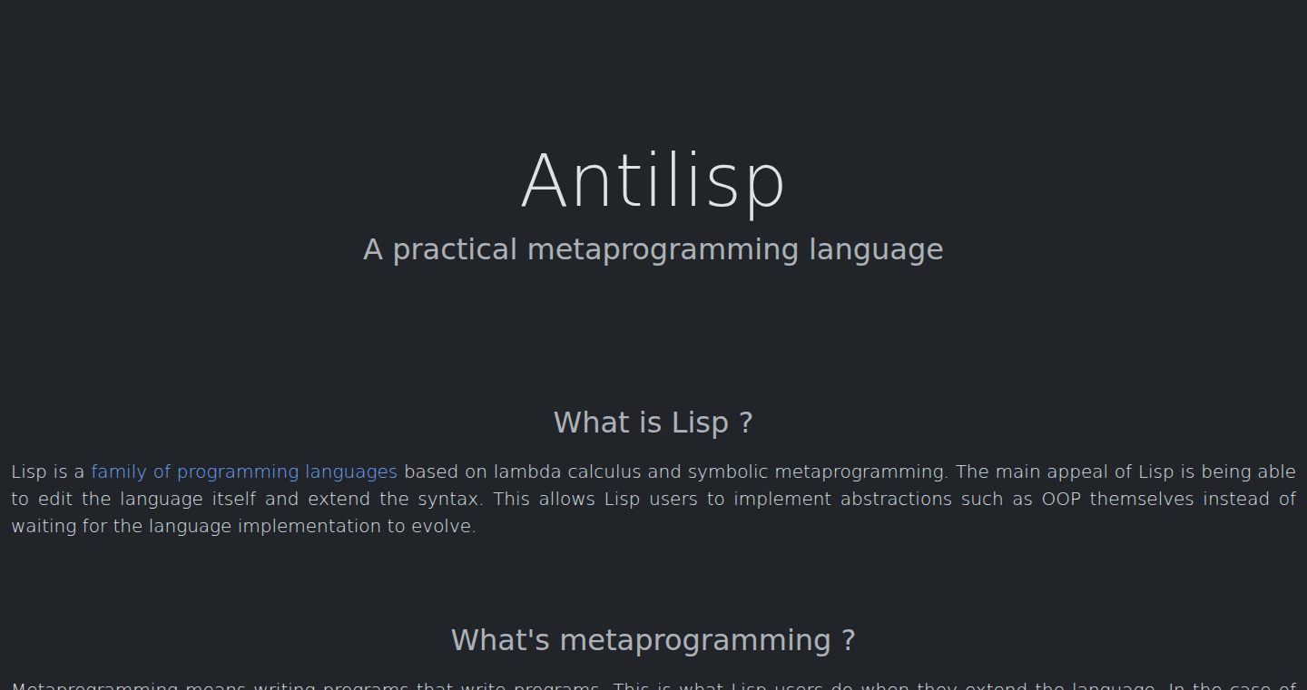 非Lisp言語向けコード生成Lisp: アンチリプス