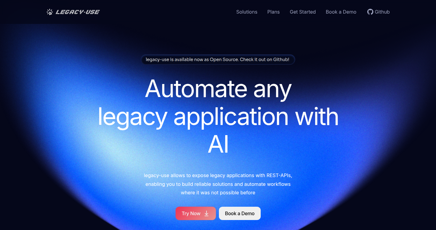 legacy-use: Agentic API Layer for Legacy Software
