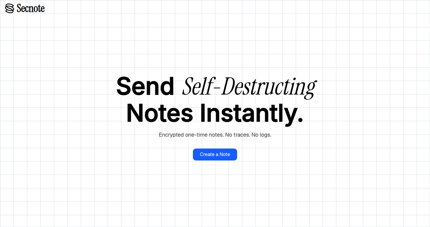 Secnote - Self-Destructing Encrypted Notes