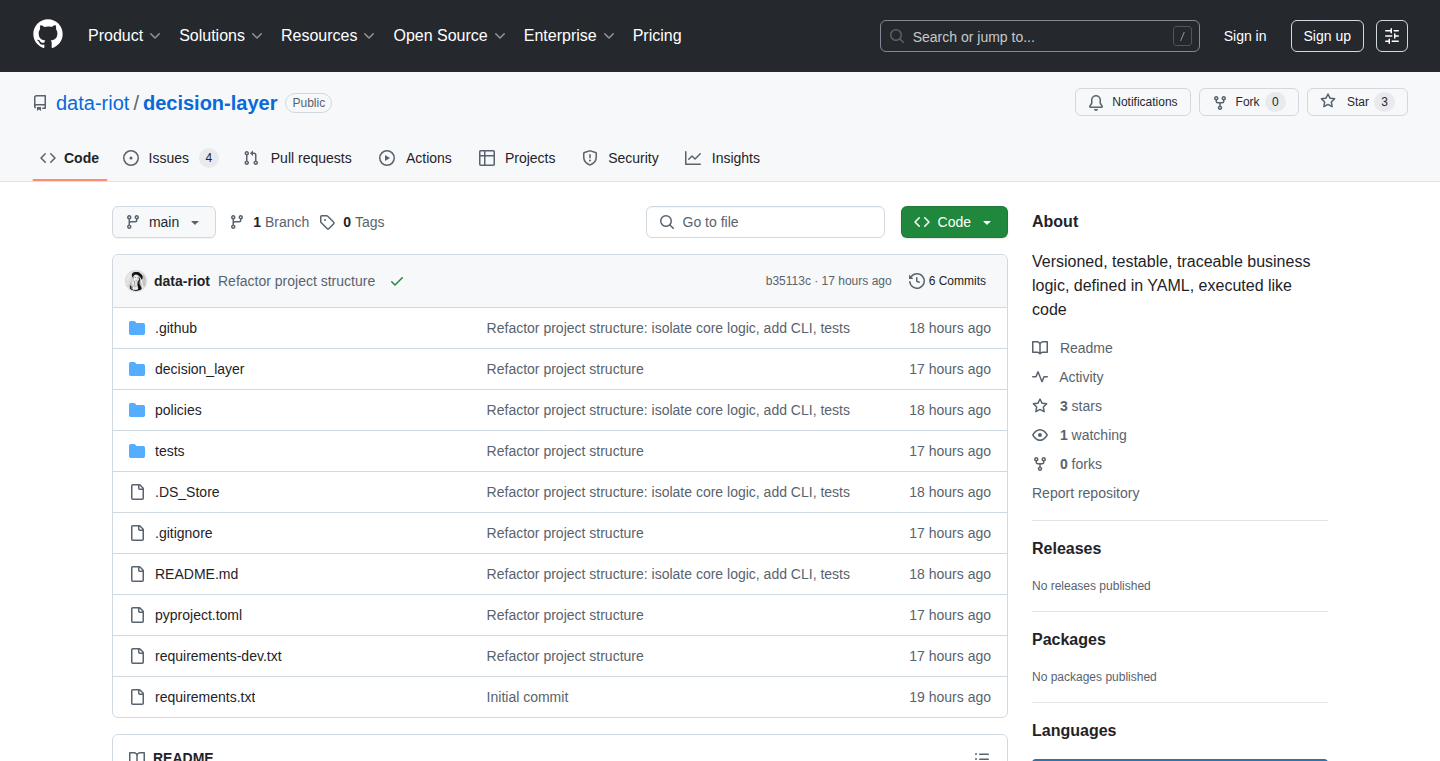 Decision-layer: Policy Management Framework