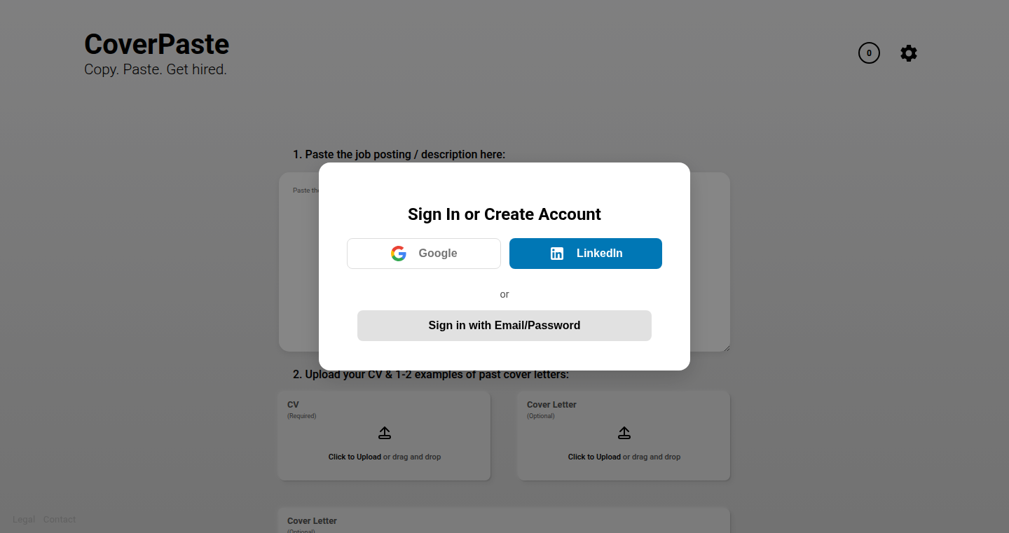 CoverPaste: AI-Powered Cover Letter Generator