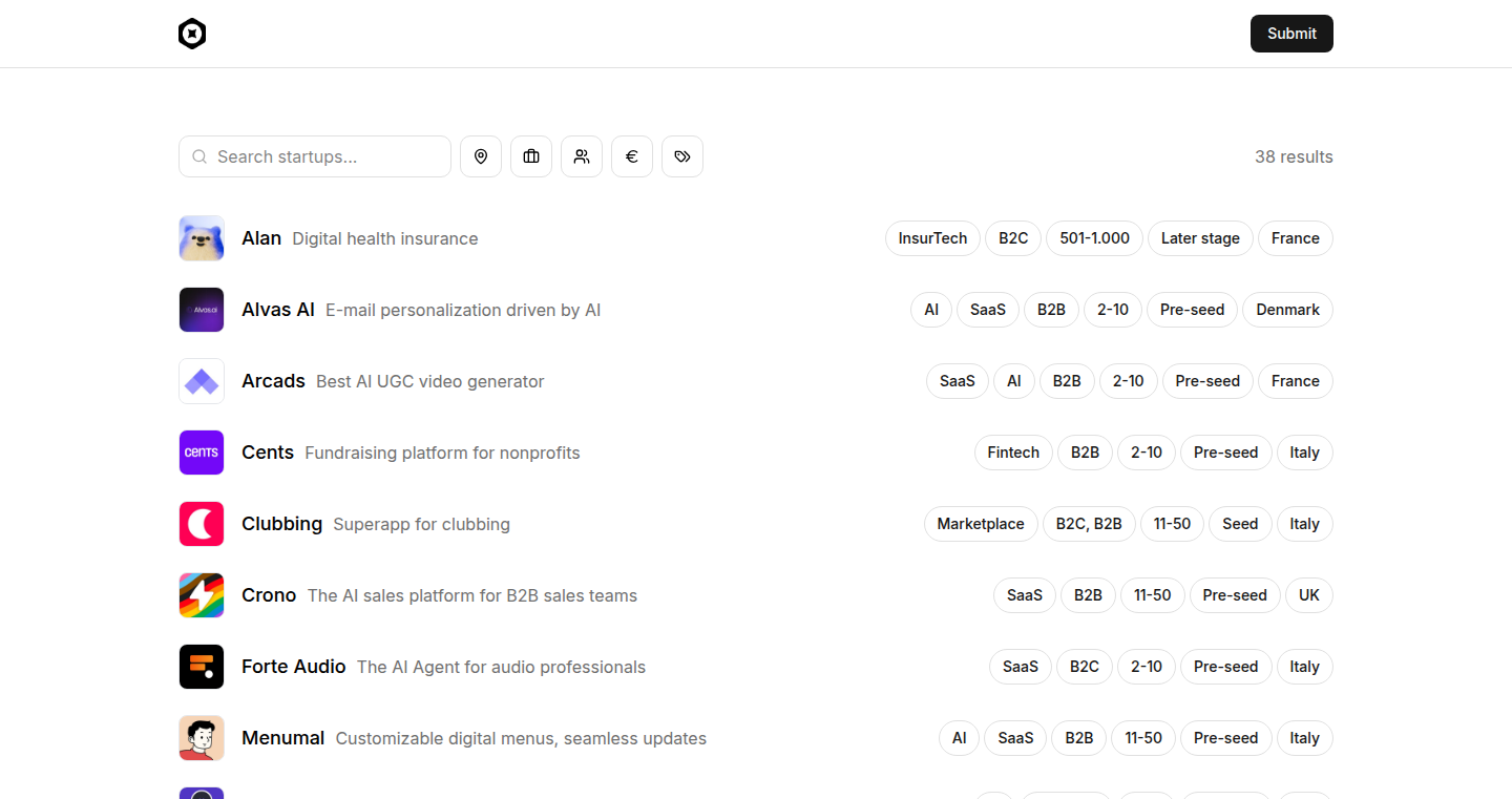 StartupList EU: A Public Directory of European Startups
