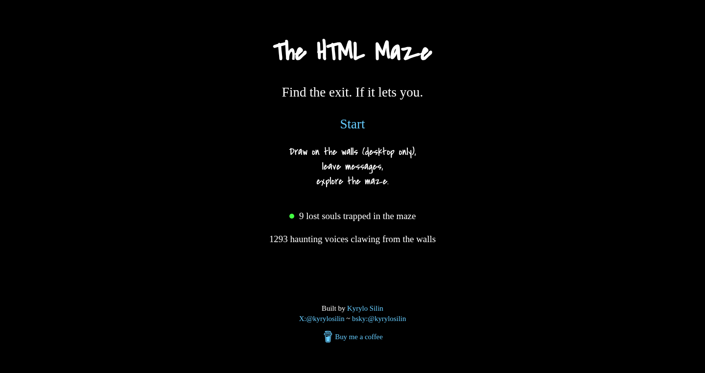 HTML Maze: A Browser-Based Labyrinth Explorer
