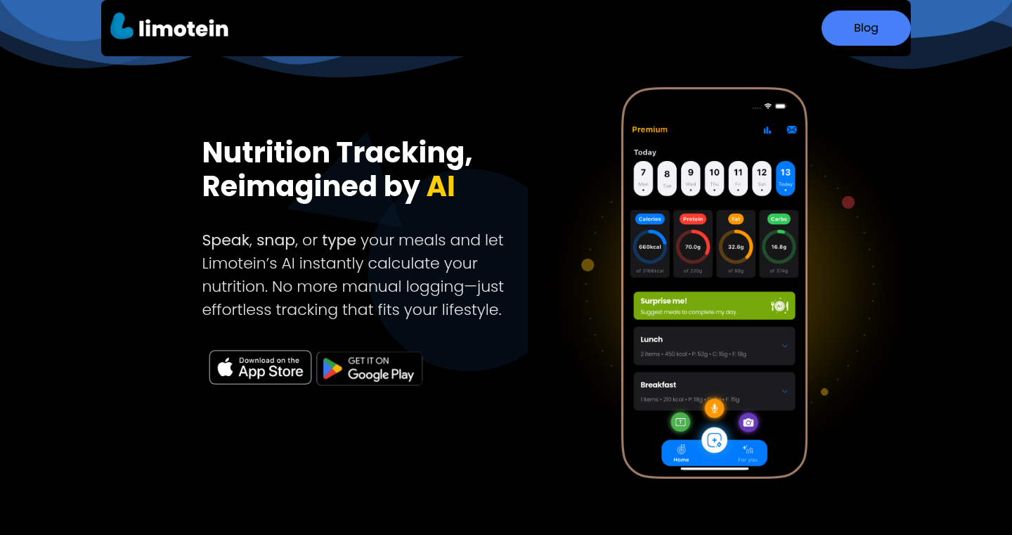 Limotein: AI-Powered Nutritional Intake Tracker